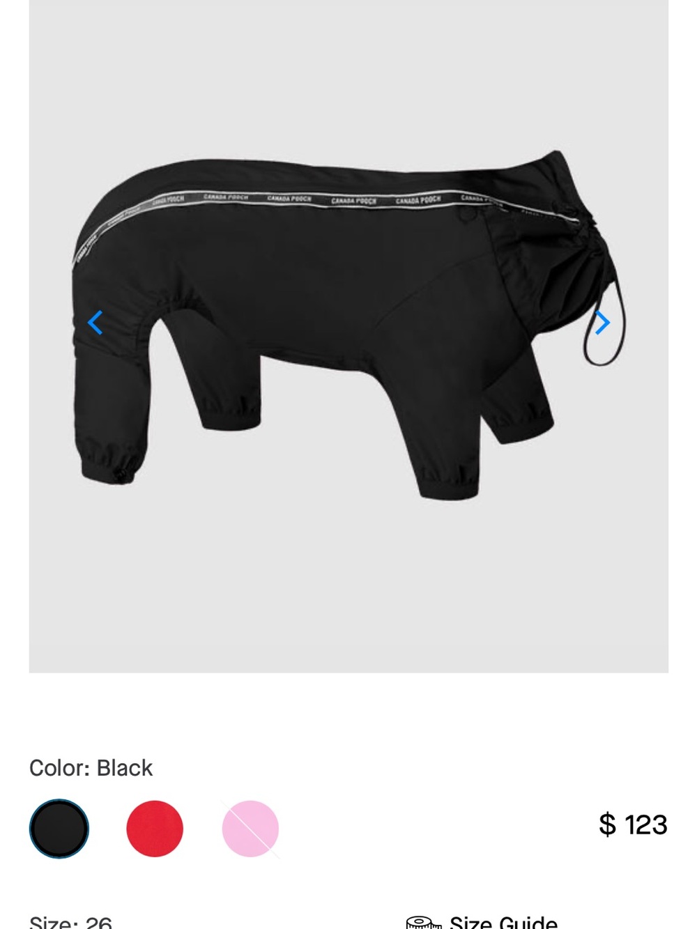 Canada Pooch Snow Suit